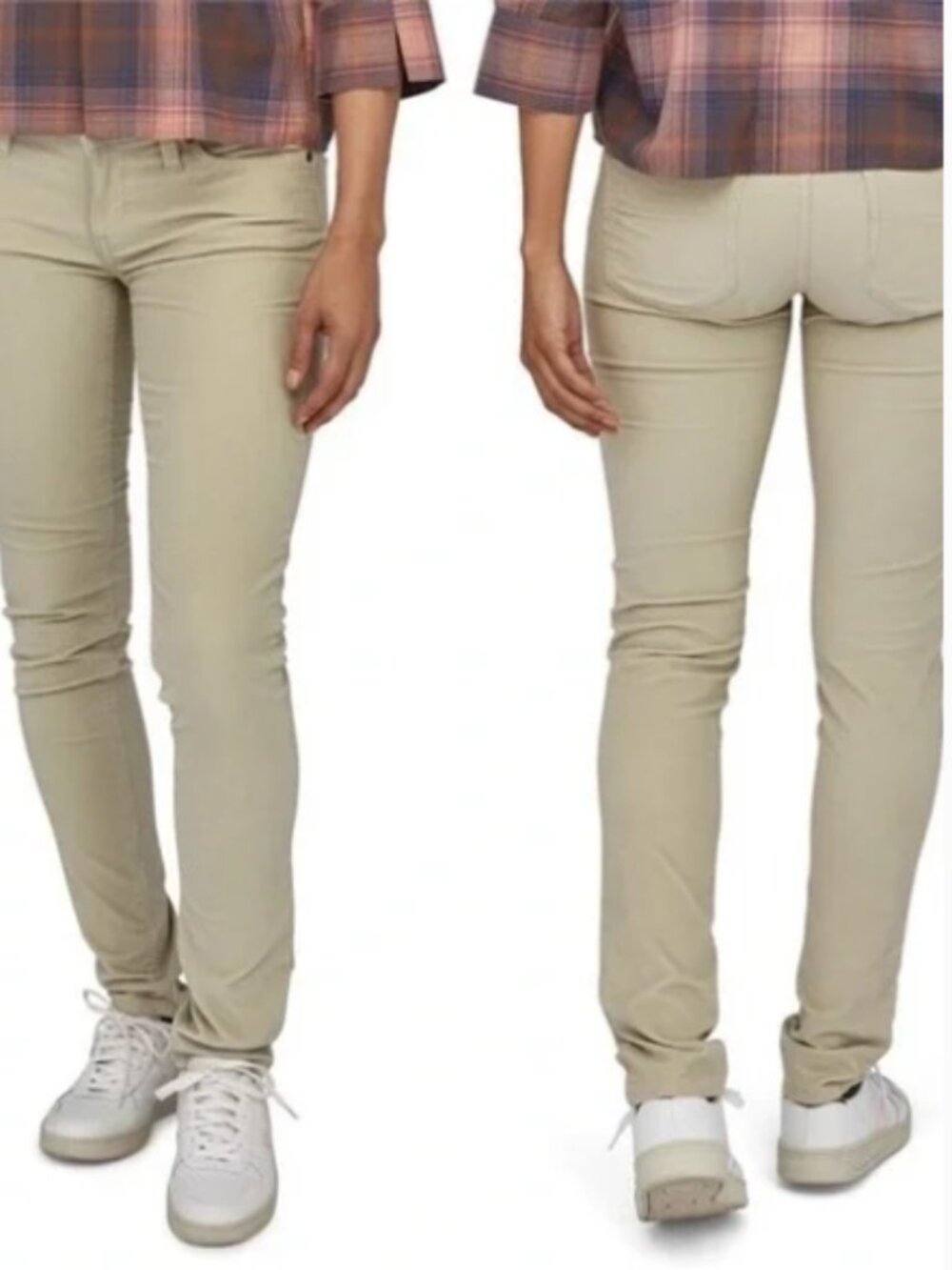 Patagonia Cream Fitted Corduroy Skinny Pants